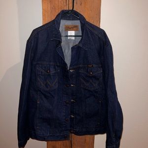Navy Blue Wrangler Western Jean Jacket
